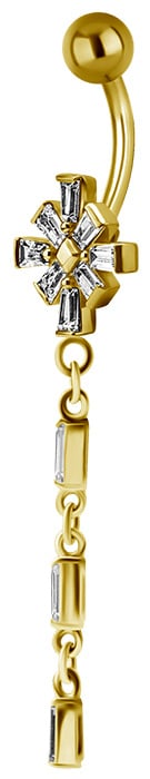 GD 316 JEWEL BANANA 1,6x10mm TAPPERED BAGUETTE CLUSTER - WH