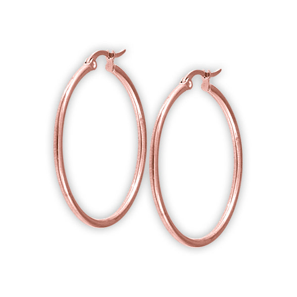 RG 316 ROUND HOOP EARRINGS (PAIR) 0,8mm