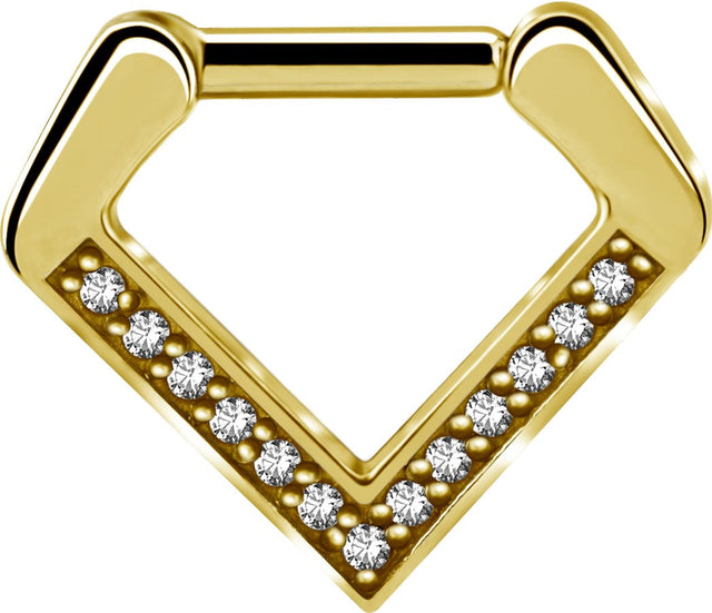 GD 316 V SHAPE SEPTUM CLICKER WITH ZIRCONIA 1,2x8mm WH