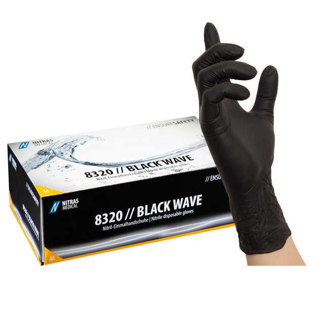 Guanti in nitrile Nitras Black Wave - 100pz