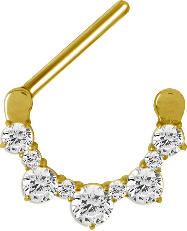 GD 316 JEWELLED NIPPLE CLICKER WH