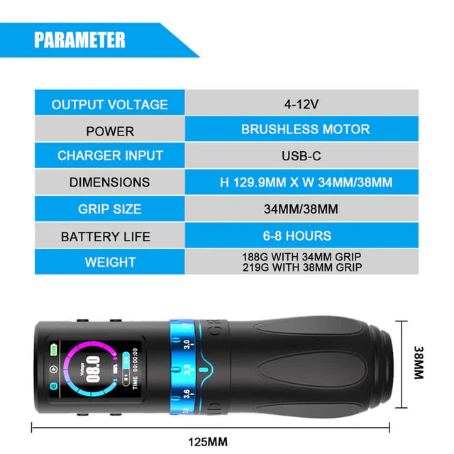 GRAND G5 Pro Emalla Wireless Tattoo Pen