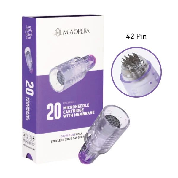 MiaOpera Needling Cartridges - 42 needles - 0,25mm - 2,5mm Lenght - 20pcs