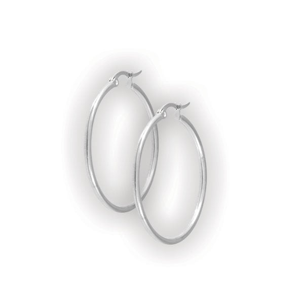 SS 316 ROUND HOOP EARRINGS (PAIR) 0,8mm