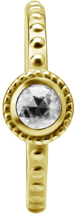 GD 316 HINGED RING SET W. ROSECUT ZIRCONIA 1,2x12mm WH