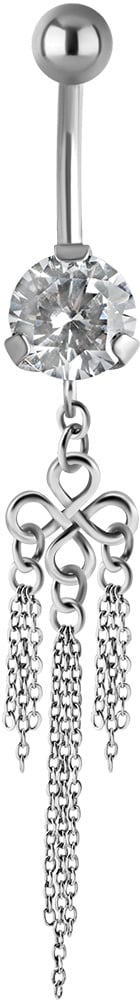 SS 316 JEWEL BANANA WITH DANGLES 1,6x10mm model 41 WH