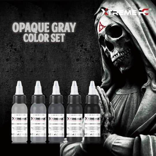 XTreme Ink 5x30ml - OPAQUE GRAY SET