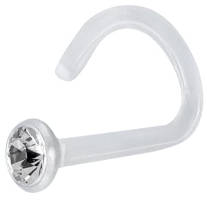 BIOPLAST JEWEL NOSE STUD 0,8mm