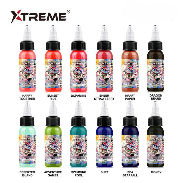 XTreme Ink 12x30ml - MEOW MEOW CARTOON SET