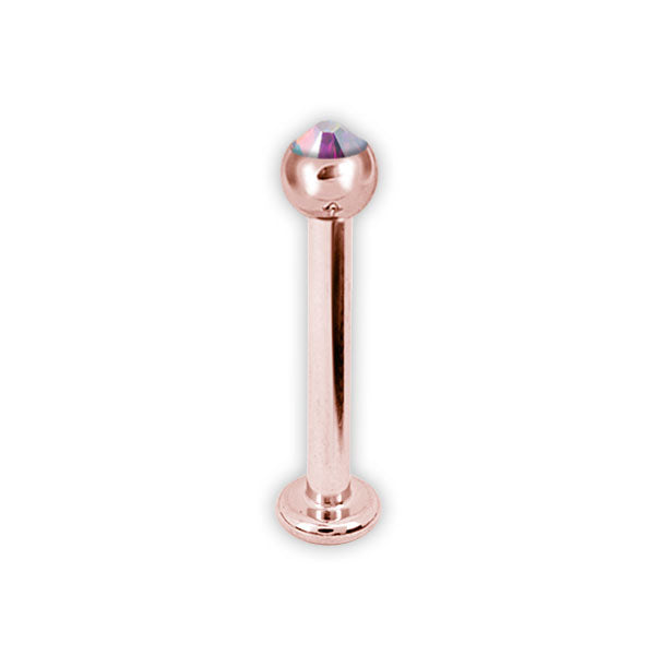 RG 316 JEWELLED LABRET base 4mm 