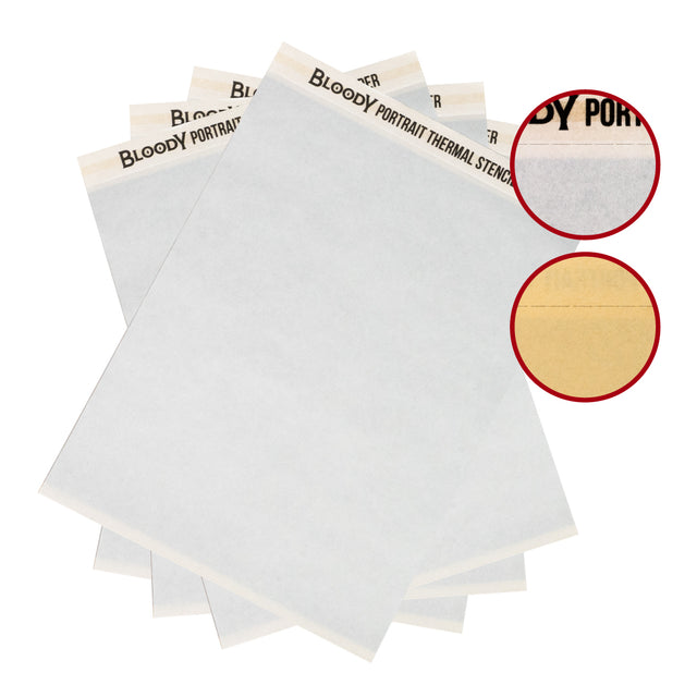 Bloody Portrait Thermal Stencil Paper 21.6x27.9cm - 100pz