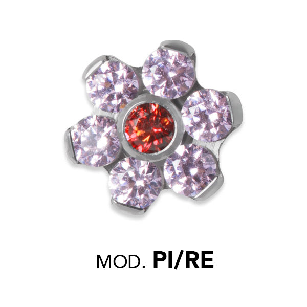 TT int MINI JEWELLED FLOWER DISC