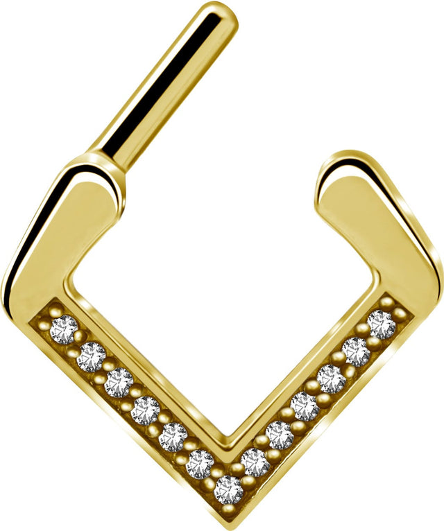 GD 316 V SHAPE SEPTUM CLICKER WITH ZIRCONIA 1,2x8mm WH