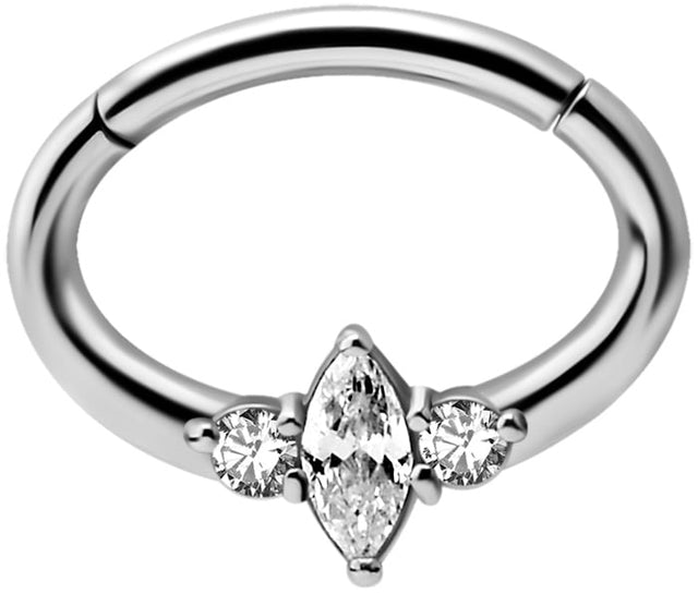 SS 316 HINGED SEPTUM/DAITH CLICKER 1,2x6mm WH mod. 09