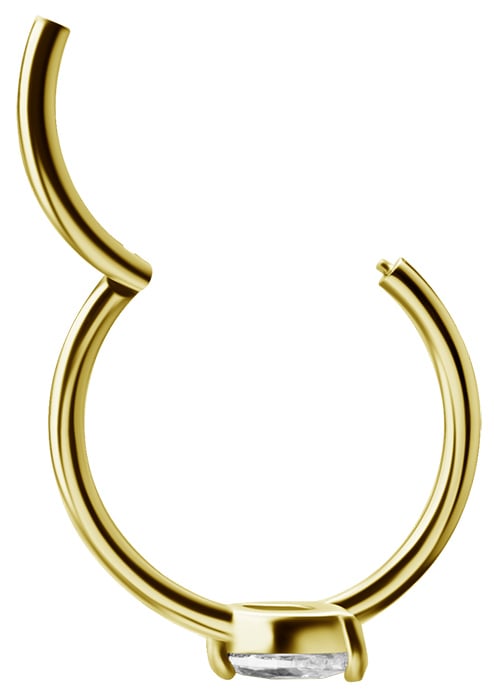 GD 316 HINGED RING SET W. MARQUISE ZIRCONIA 1,2x12mm WH