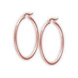 RG 316 ROUND HOOP EARRINGS (PAIR) 0,8mm