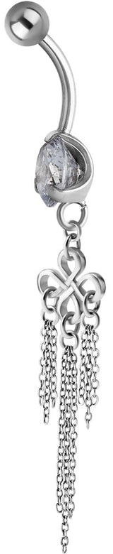 SS 316 JEWEL BANANA WITH DANGLES 1,6x10mm model 41 WH