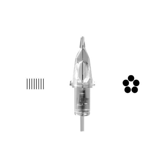 Transparent Craft Cartridge Cheyenne, 20pcs - 05 Liner 0,30mm Super Long Taper