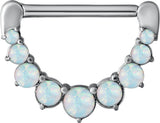 SS 316 JEWELLED NIPPLE CLICKER W/OPALS