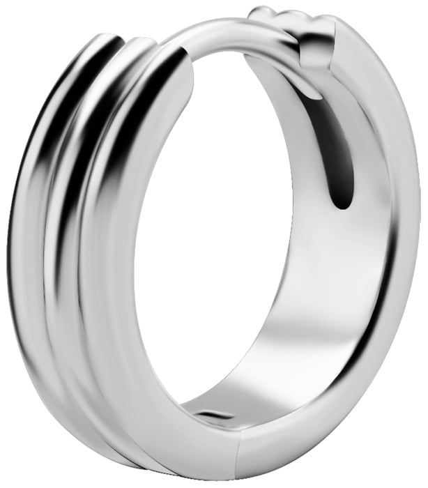 SS 316 HOOP EARRINGS (PAIR) 0,8x10mm - mod. 05