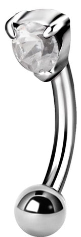 STEEL JEWELLED EYEBROW BARBELLS 1,2mm