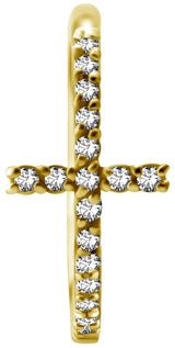 GD 316 HINGED RING SET W. ZIRCONIA (CROSS) 1,2x12mm WH