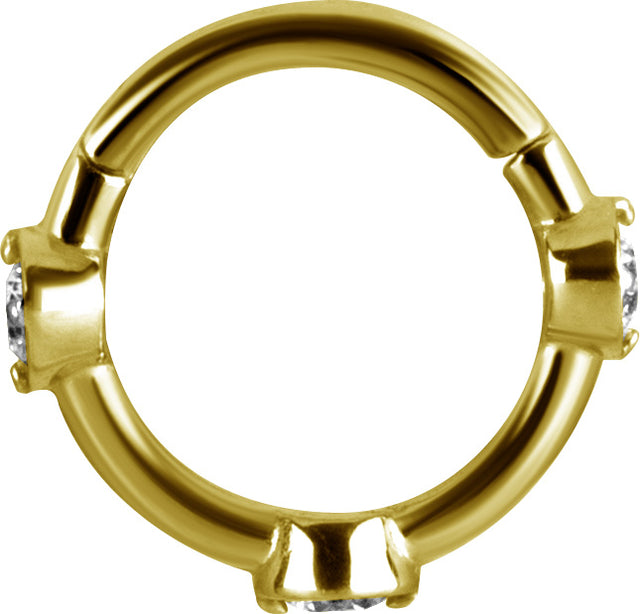 GD 316 HINGED RING SET W. ZIRCONIA