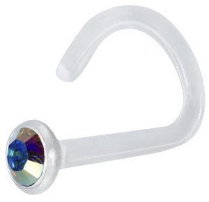 BIOPLAST JEWEL NOSE STUD 0,8mm