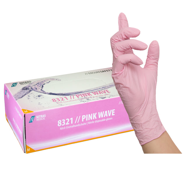 Guanti in nitrile Nitras Pink Wave - 100pz