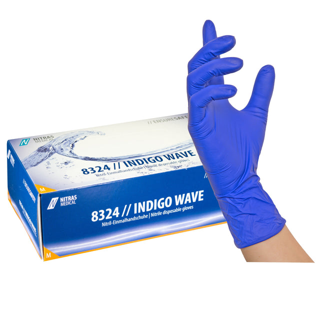 Guanti in nitrile Nitras Indigo Wave - 100pz
