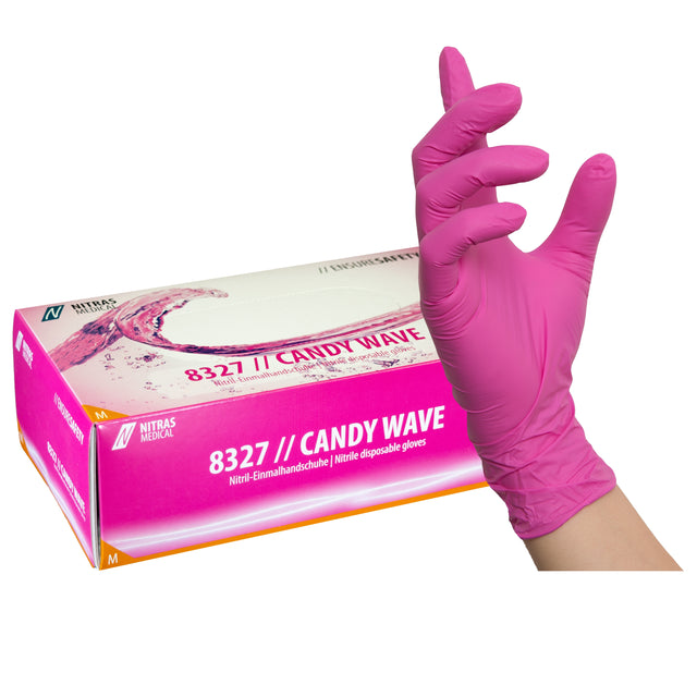 Guanti in nitrile Nitras Candy Wave - 100pz