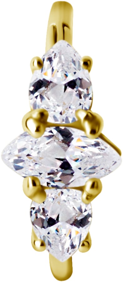 GD 316 HINGED RING SET W. ZIRCONIA 1,2x12mm WH