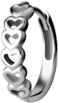 SS 316 HOOP EARRINGS (PAIR) 0,8x10mm - mod. 08