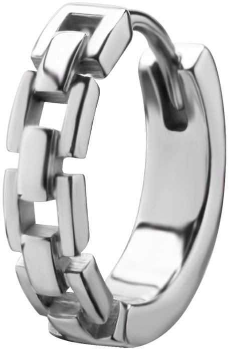 SS 316 HOOP EARRINGS (PAIR) 0,8x10mm - mod. 07