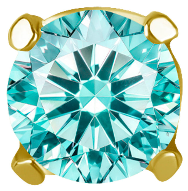 GD TT int SET W/LAB CREATED GEMSTONE 1,2x2,5mm