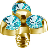GD TT int TRINITY SET W/LAB CREATED GEMSTONE 1,2x2,5mm
