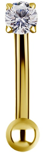 GD TT int EYEBROW BANANA 1,2x6mm stone 2,5mm WH