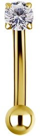 GD TT int EYEBROW BANANA 1,2x6mm stone 2,5mm WH