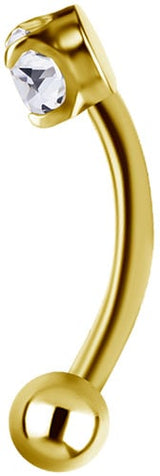 GD TT int EYEBROW BANANA 1,2x6mm stone 2,5mm WH