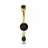 GD 316 MINI DOUBLE JEWEL BELLY BANANAS W/DANGLES 1,6x10mm model 01