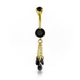 GD 316 MINI DOUBLE JEWEL BELLY BANANAS W/DANGLES 1,6x10mm model 05