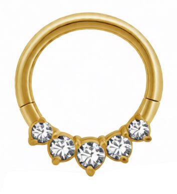 GD 316 HINGED RING SET W. ZIRCONIA (FRONT FACING)
