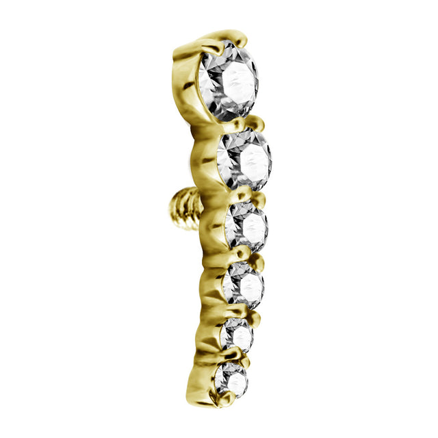 GD 316 int ATTACHMENT 1,2mm CUBIC ZIRCONIA mod. 14L Right - WH (15mm)