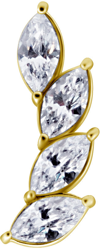 GD 316 int ATTACHMENT 1,2mm CUBIC ZIRCONIA mod. 56L Left - WH (12mm)