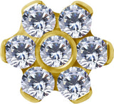 GD TT int MINI JEWELLED FLOWER DISC 1,2mm WH