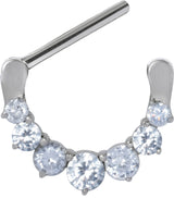 SS 316 JEWELLED NIPPLE CLICKER WH