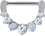 SS 316 JEWELLED NIPPLE CLICKER WH