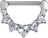 SS 316 JEWELLED NIPPLE CLICKER WH