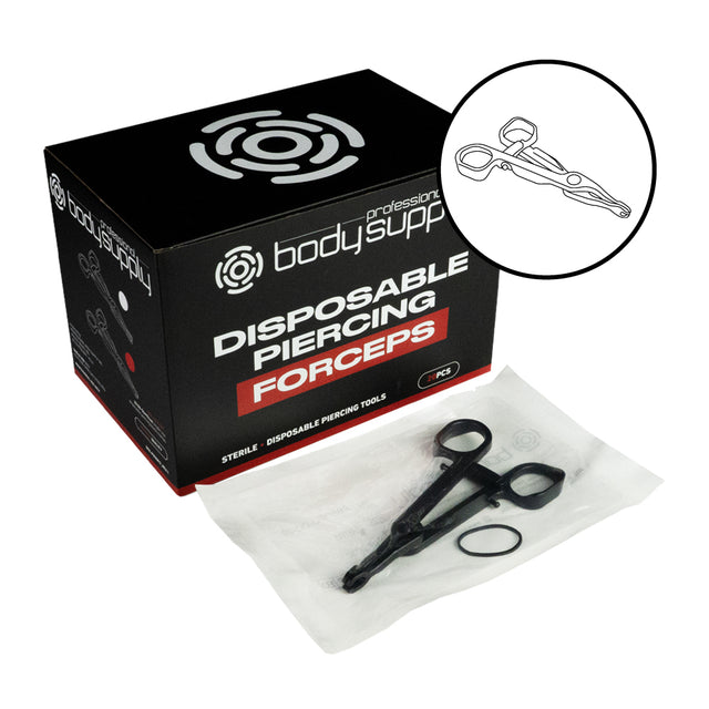 BodySupply Sterile Disposable Forceps - Oval Open 20pcs