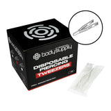 BodySupply Sterile Disposable Tweezer - Triangular Open 50pcs
